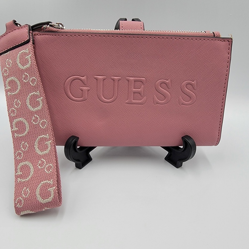 Guess Wrist Strap Handbag Wallet F9375157‎ Dusty Rose Sandria SLG New